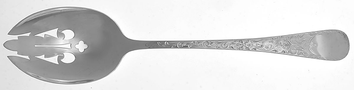 Carillon (Silverplate) Pierced Tablespoon (Serving Spoon) by Birks Silver-1