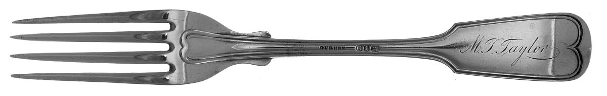 Coin Silver Flatware Fork by Benjamin Gurnee-2