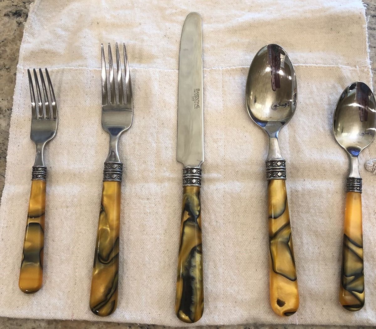 Tortue Warm Gold (Stainless, Acrylic) New French Hollow Knife by Barenthal-1