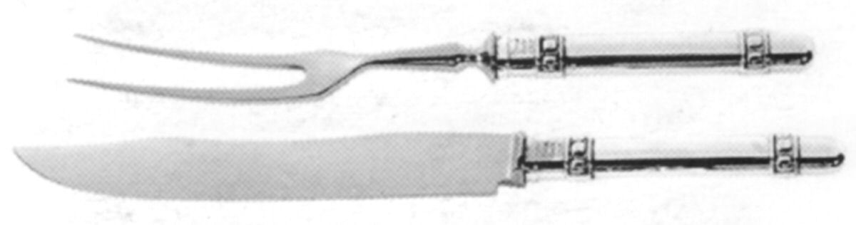 Palazzo Strozzi (Sterling) Small Stainless Blade 2-Piece Steak Carving Set by Buccellati-1