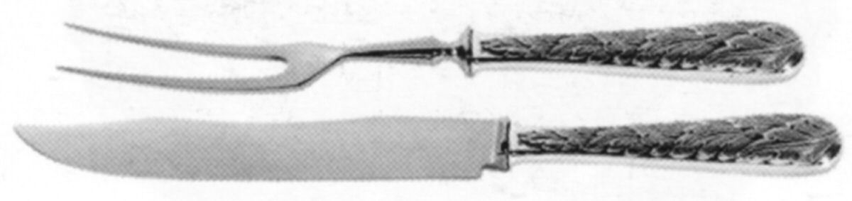 Vivaldi (Sterling, 2008) Small Stainless Blade 2-Piece Steak Carving Set by Buccellati-1