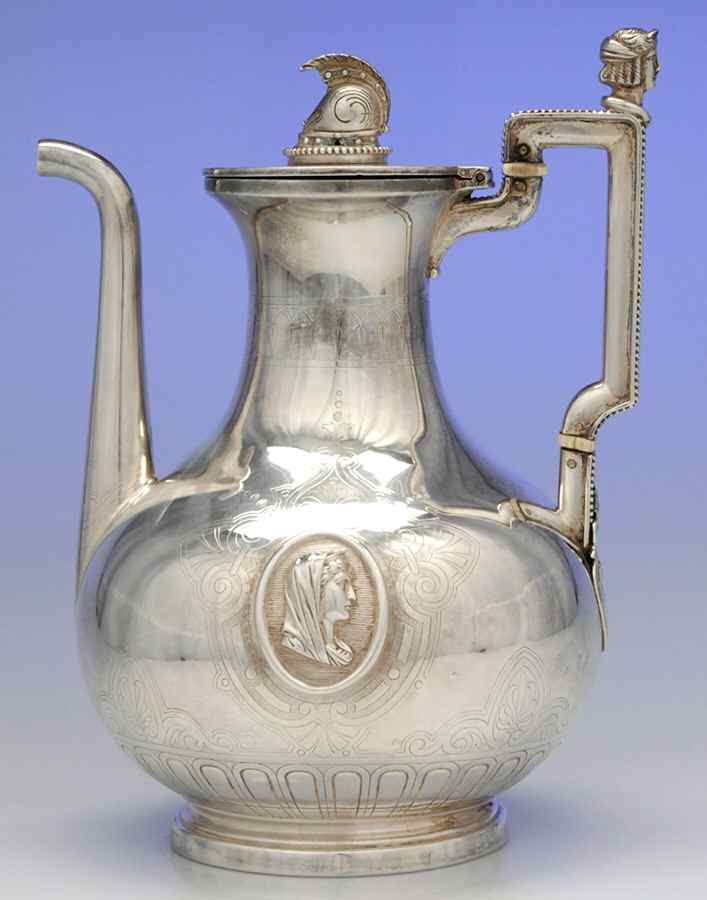 Medallion (Sterling, Hollowware) Coffee Pot by Ball Black & Co-1