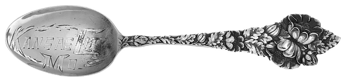 BMS42 (Sterling) Souvenir Spoon (Five O'Clock) by Baker Manchester-1