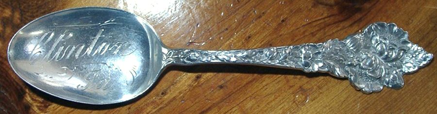 BMS42 (Sterling) Souvenir Spoon (Five O'Clock) by Baker Manchester-1