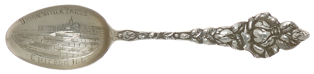BMS42 (Sterling) Souvenir Spoon (Five O'Clock) by Baker Manchester-1