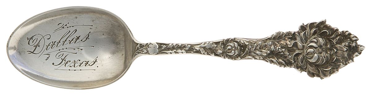 BMS42 (Sterling) Souvenir Spoon (Five O'Clock) by Baker Manchester-1