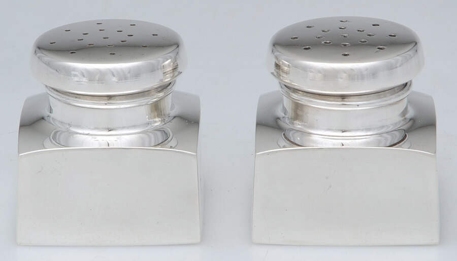 425 (Sterling, Hollowware) Salt and Pepper Set by Baldwin & Miller-1