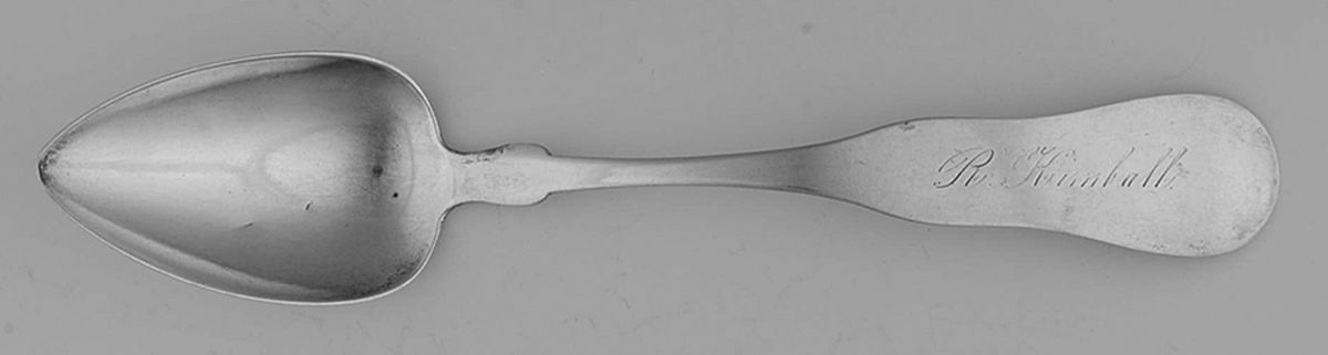 Coin Silver Flatware Tablespoon (Serving Spoon) by Beasom & Reed-1