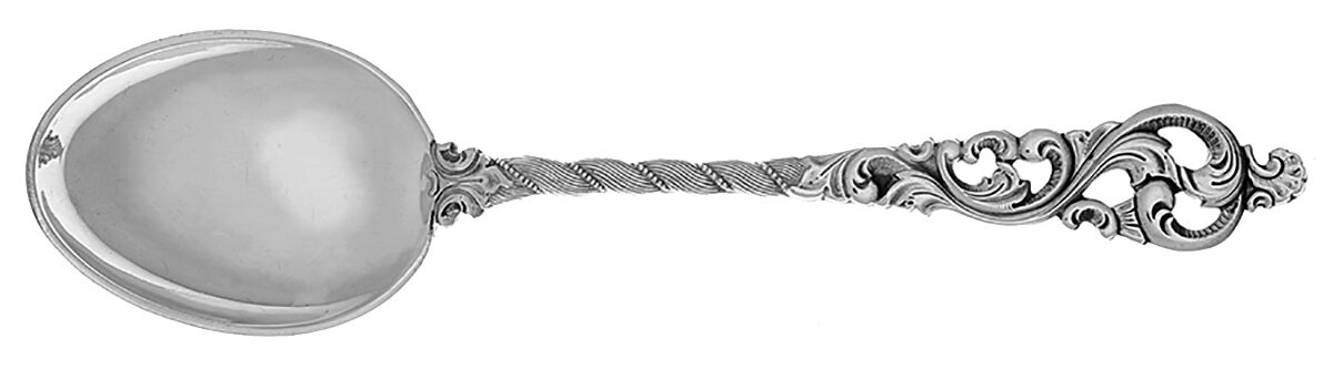 Dobbel Rokokko (Sterling) Teaspoon by Brodrene Lohne (Norway)-1