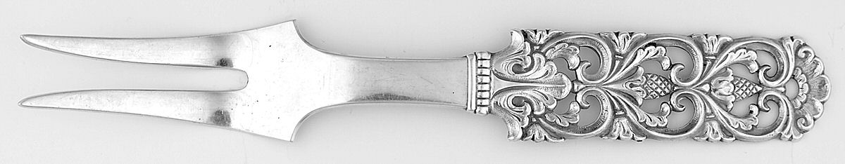 Kloster (Sterling) Solid Salad Serving Fork by Brodrene Lohne (Norway)-1