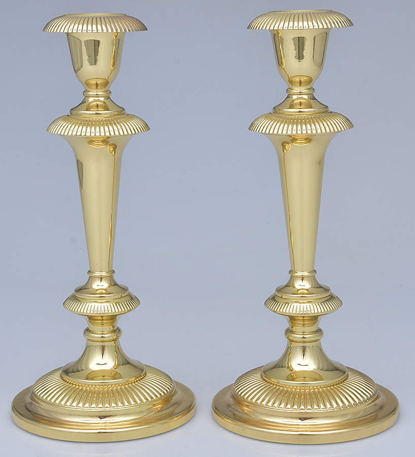 Brass Candlesticks Pair of 10" Candlesticks by Baldwin Brass-1