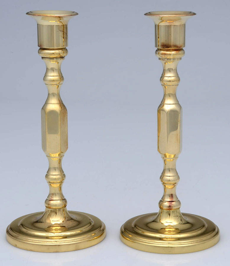 Brass Candlesticks Pair of 7" Candlesticks by Baldwin Brass-1