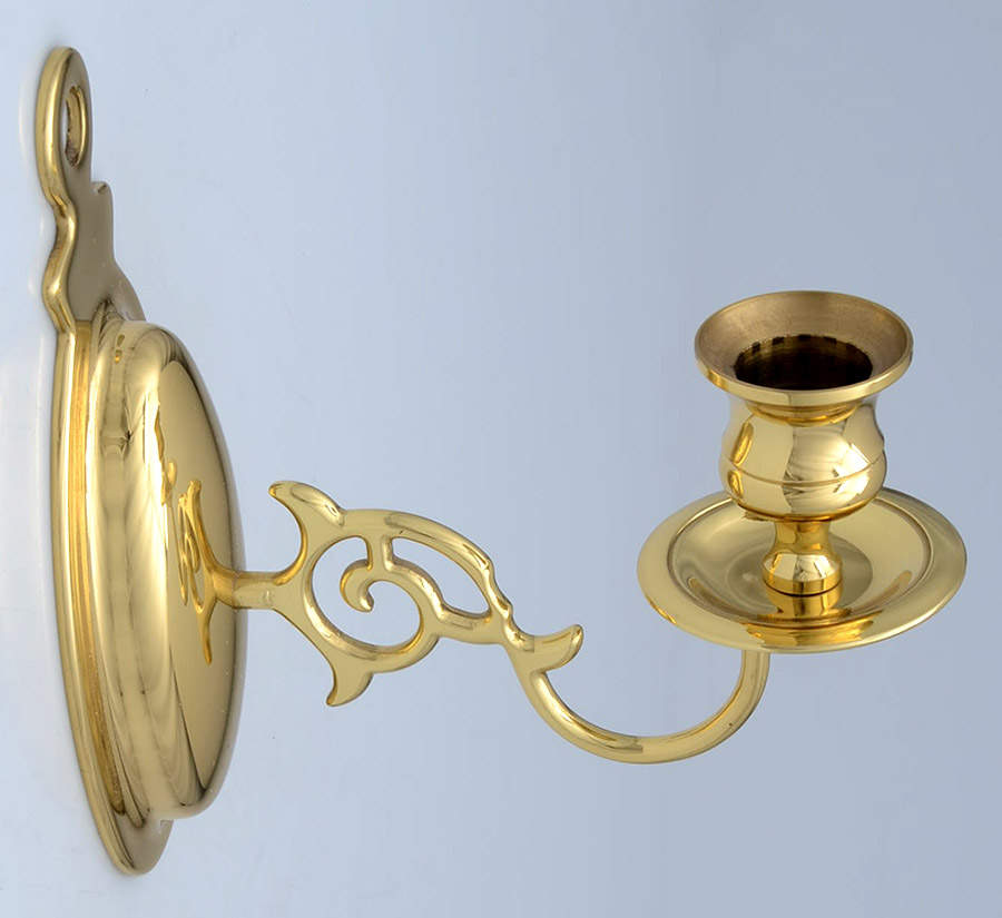 Brass Candlesticks Wall Sconce by Baldwin Brass-1