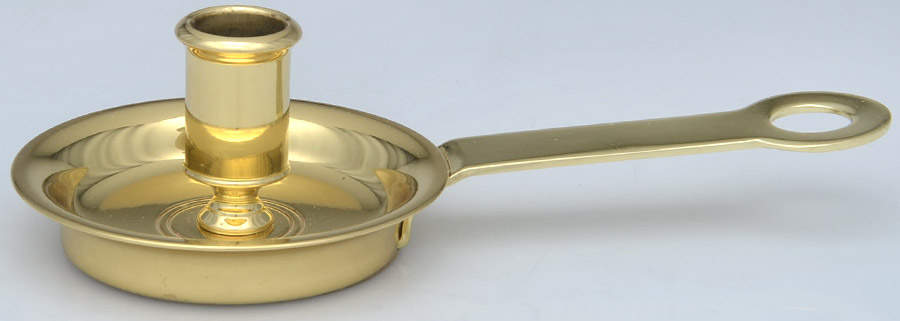Brass Candlesticks Skillet Chamberstick by Baldwin Brass-1
