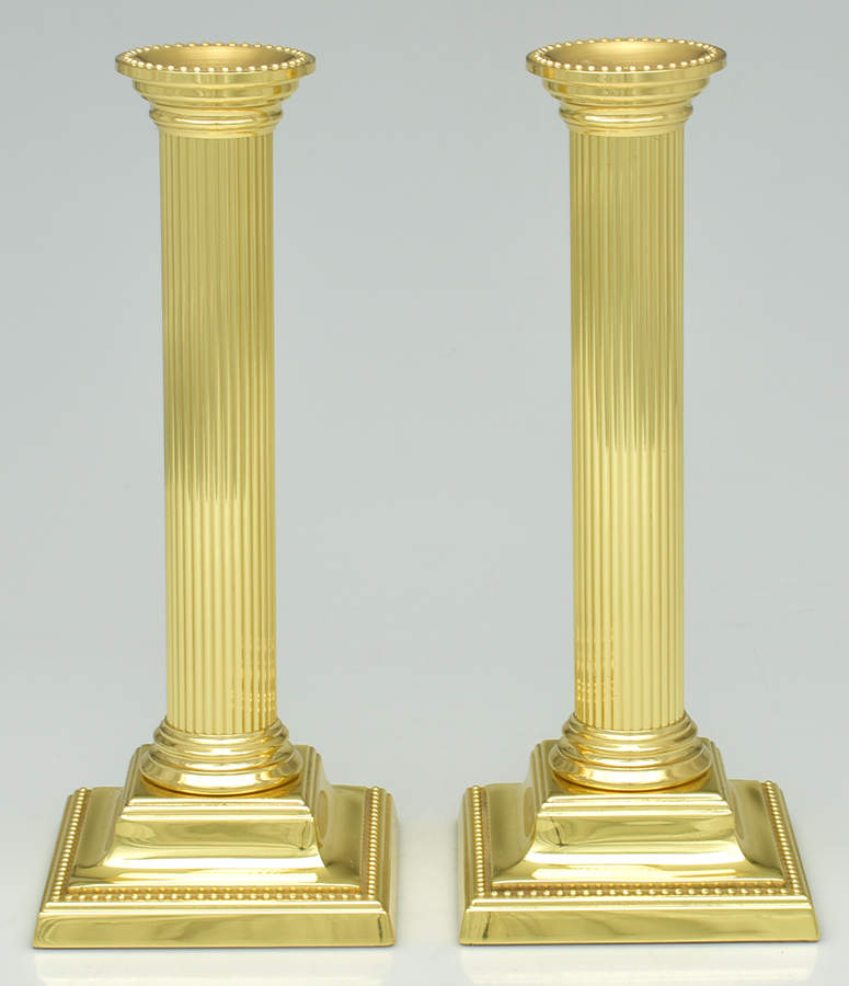 Brass Candlesticks Pair of 11" Smithsonian Candlesticks by Baldwin Brass-1