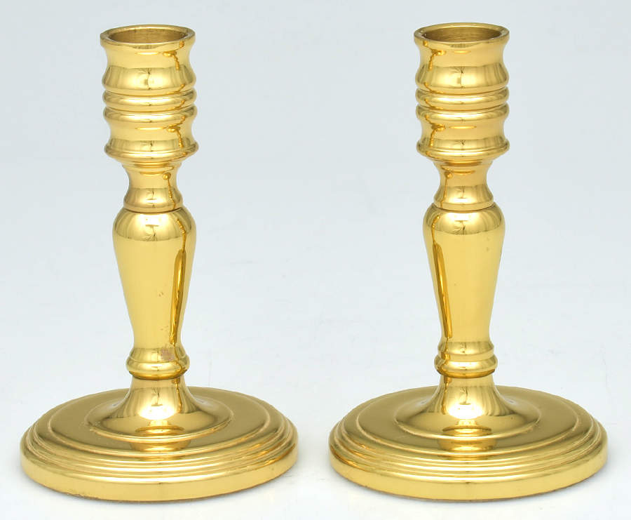 Brass Candlesticks Pair of 5" Candlesticks by Baldwin Brass-1