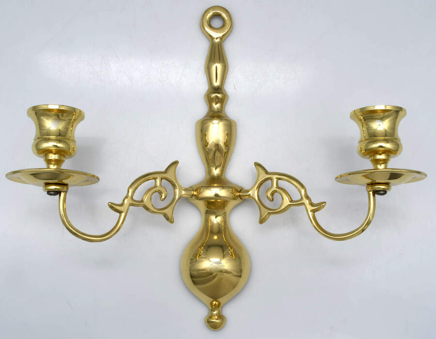 Brass Candlesticks Wall Sconce by Baldwin Brass-1
