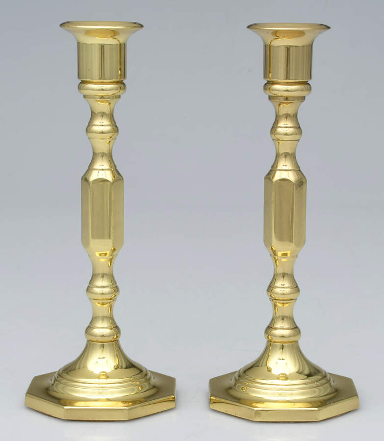 Brass Candlesticks Pair of 7" Candlesticks by Baldwin Brass-1