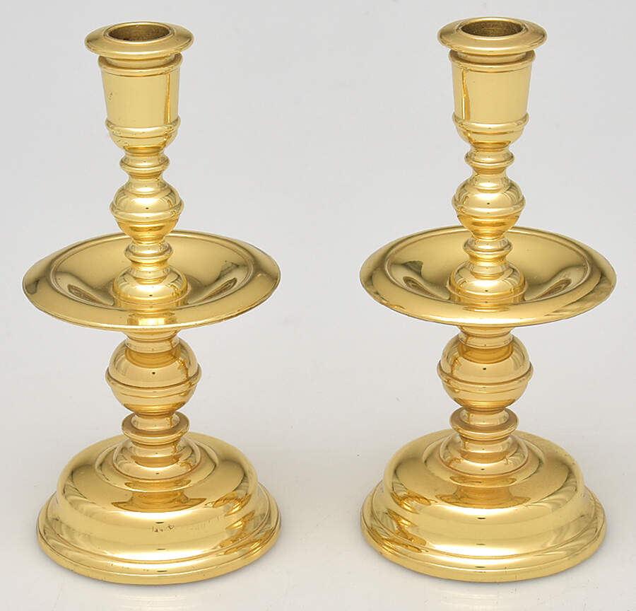 Brass Candlesticks Pair of 4" Candlesticks by Baldwin Brass-1