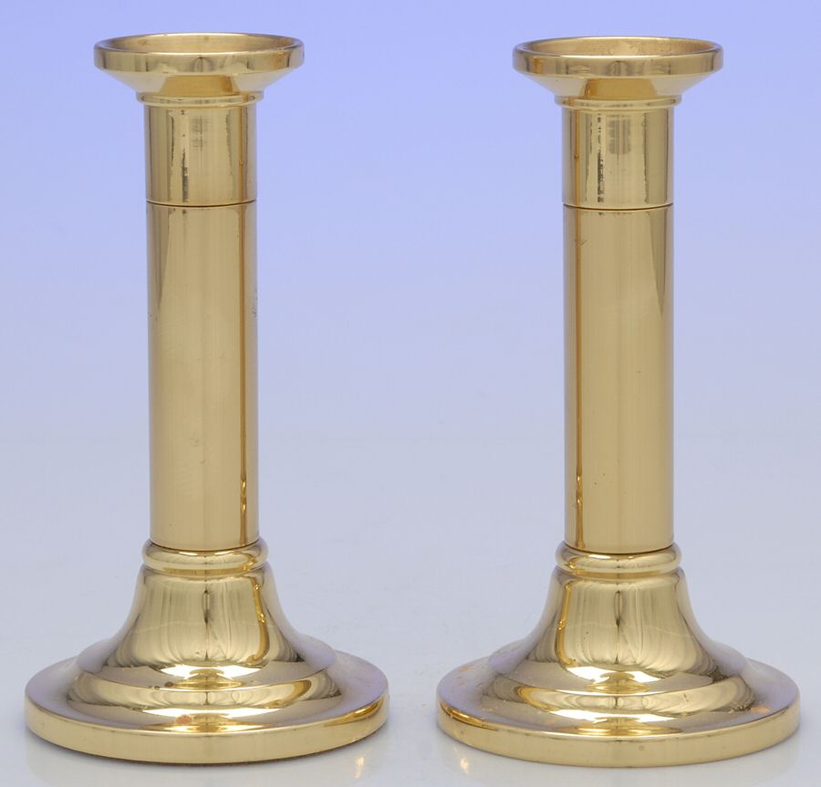 Brass Candlesticks Pair of 6" Candlesticks by Baldwin Brass-1