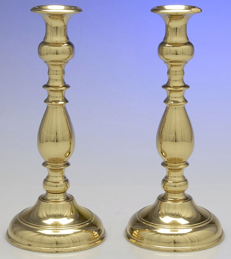 Brass Candlesticks Pair of 10" Candlesticks by Baldwin Brass-1