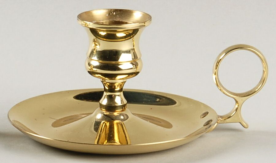 Brass Candlesticks Brass Chamberstick by Baldwin Brass-1