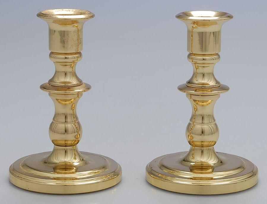 Brass Candlesticks Pair of 5" Candlesticks by Baldwin Brass-1