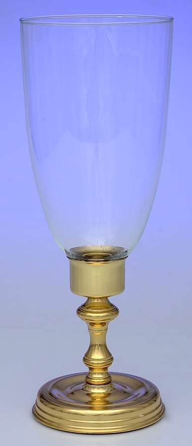 Brass Candlesticks Hurricane Lamp & Globe by Baldwin Brass-1