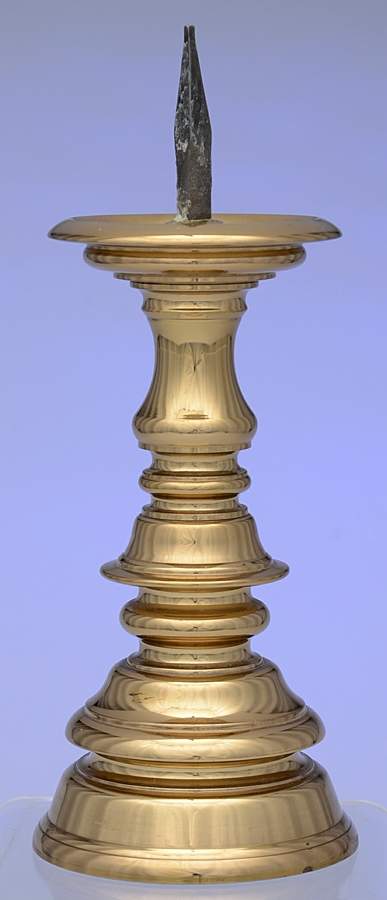 Brass Candlesticks 7" Pillar Candleholder by Baldwin Brass-1