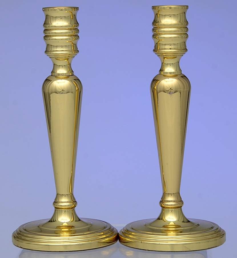 Brass Candlesticks Pair of 7" Candlesticks by Baldwin Brass-1