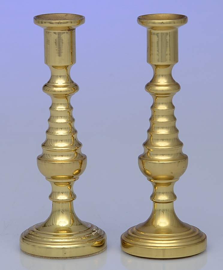 Brass Candlesticks Pair of 5" Candlesticks by Baldwin Brass-1