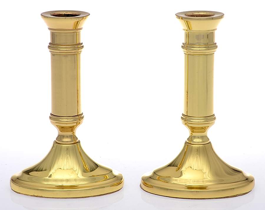 Brass Candlesticks Pair of 5" Candlesticks by Baldwin Brass-1