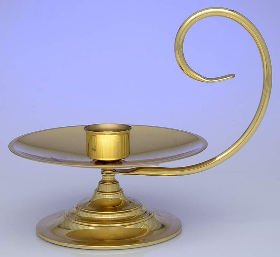 Brass Candlesticks Hurricane Lamp Base by Baldwin Brass-1