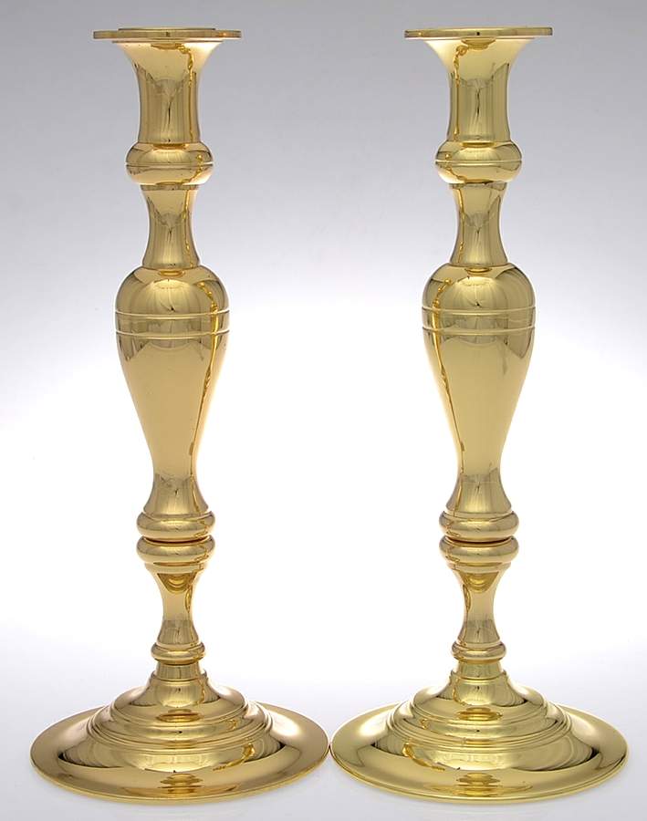 Brass Candlesticks Pair of 14" Candlesticks by Baldwin Brass-1