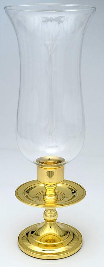 Brass Candlesticks Hurricane Lamp & Globe by Baldwin Brass-1