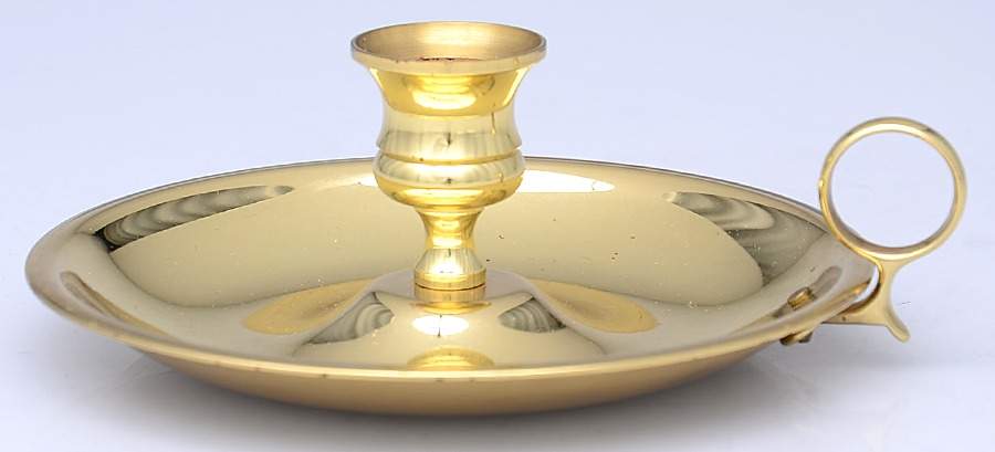 Brass Candlesticks Brass Chamberstick by Baldwin Brass-1