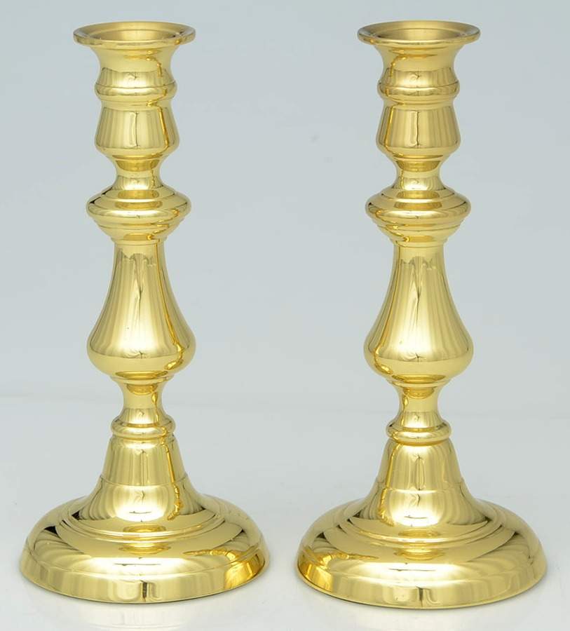 Brass Candlesticks Pair of 8" Candlesticks by Baldwin Brass-1