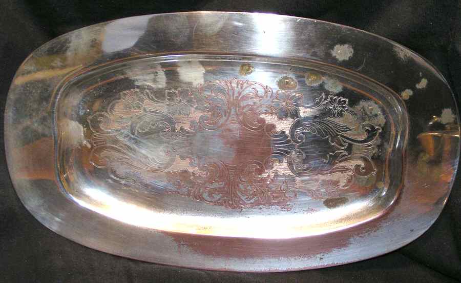 Kings (Silverplate, Holloware) Creamer, Open Sugar & Tray Set-Tray Only by Benedict-1