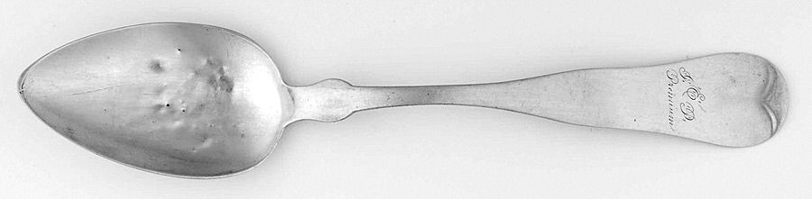 Coin Silver Flatware Tablespoon (Serving Spoon) by Bigelow Bros. & Kennard-1