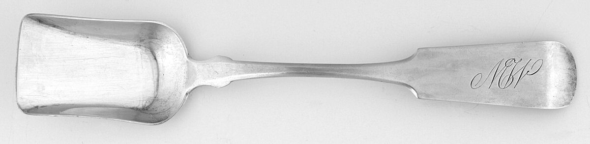 Coin Silver Flatware Sugar Shovel by Benjamin Ely Cook-1