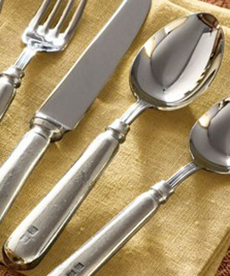 Inglese (Pewter) Place/Oval Soup Spoon by Valpeltro-1