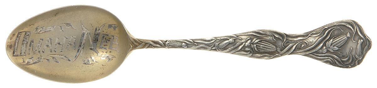 Plant Series-Non Floral (Sterling) Souvenir Spoon (Five O'Clock Spoon) by Baker Manchester-1