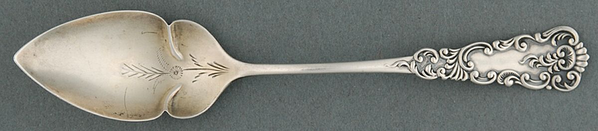 BMS50 (Sterling) Orange Spoon Bright Cut by Baker Manchester-1