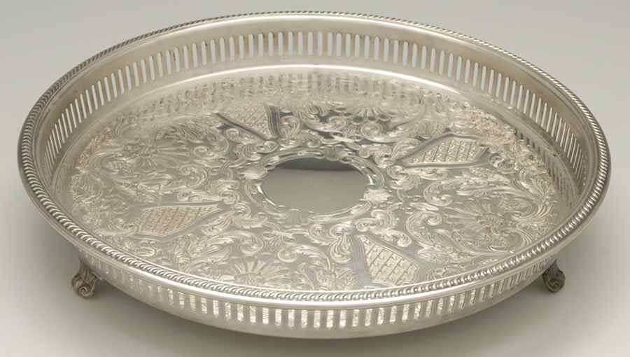 50 (Silverplate, Hollowware) 15" Gallery Tray by Bristol Plate -1