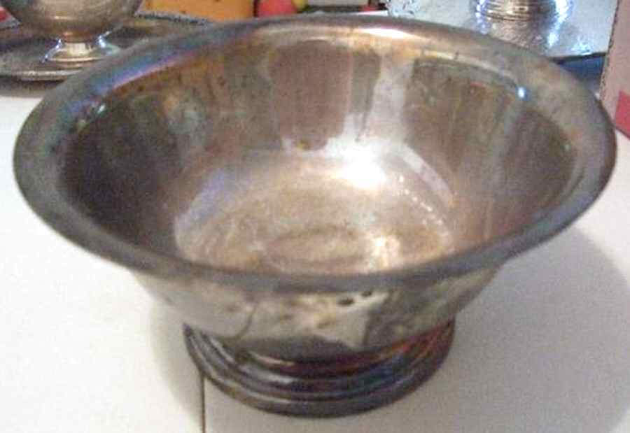 68 (Silverplate, Hollowware) Silverplate Paul Revere Bowl by Bristol Plate -1