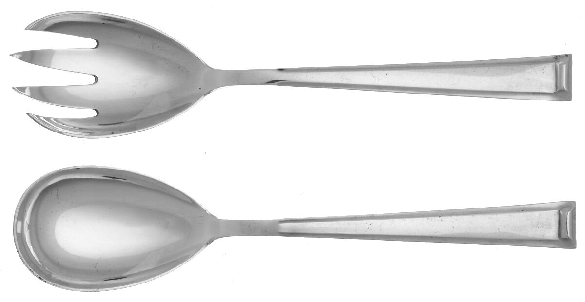 BMN24 (Silverplate) (2 Pc) Solid Salad Set by Bruckmann & Sohne-1