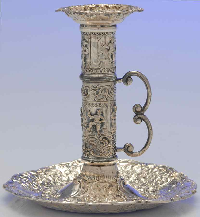 3957 (Silverplate, Hollowware) Silverplate Chamberstick by Barbour Silver (USA)-1