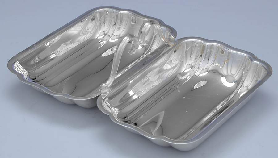 100 (Silverplate, Hollowware) 2 Part Handled Bon Bon by Bristol Plate -1