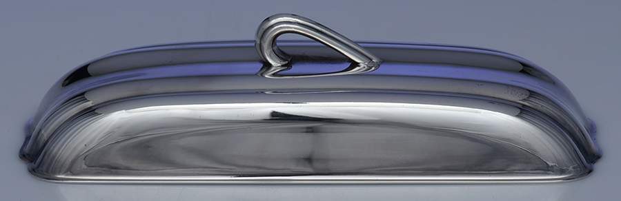 100 (Silverplate, Hollowware) Lid for 1/4 Pound Butter by Bristol Plate -1