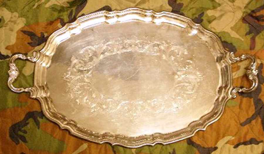 66-2 (Sterling, Hollowware) Large Waiter Tray by Birks Silver-1